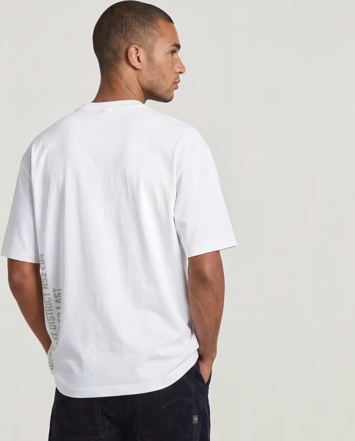 G-Star RAW Stencil Relaxed T-Shirt Wit Heren - Foto 3