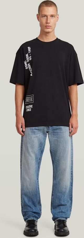 G-Star RAW Stencil Relaxed T-Shirt Zwart Heren - Foto 6