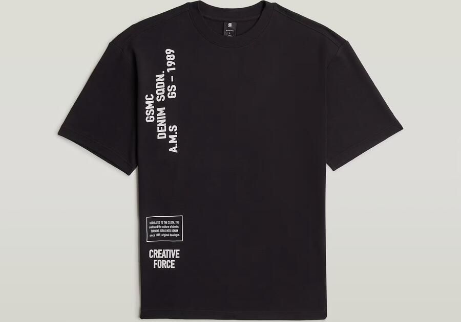 G-Star RAW Stencil Relaxed T-Shirt Zwart Heren - Foto 4