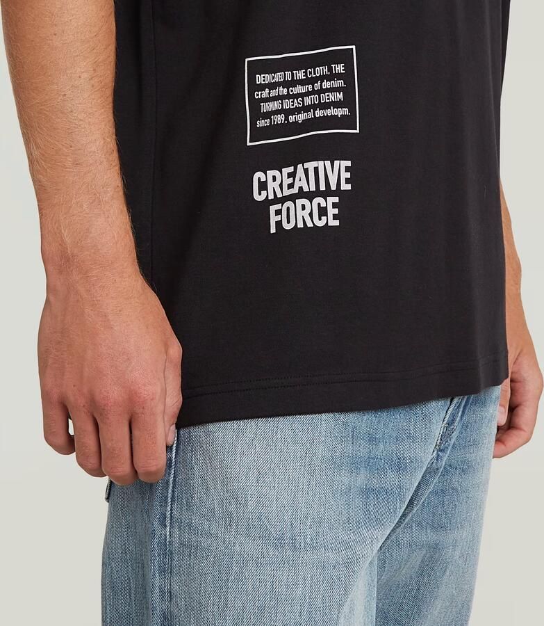 G-Star RAW Stencil Relaxed T-Shirt Zwart Heren - Foto 3