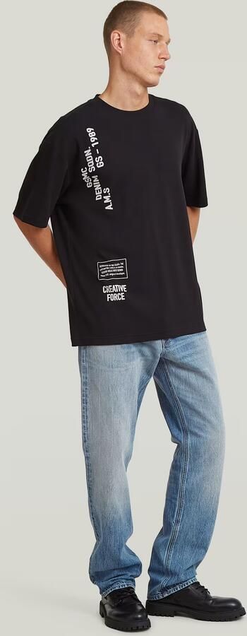 G-Star RAW Stencil Relaxed T-Shirt Zwart Heren - Foto 5