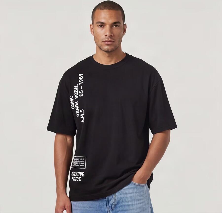 G-Star RAW Stencil Relaxed T-Shirt Zwart Heren - Foto 4
