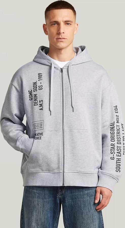G-Star RAW Stencil Relaxed Zip Hoodie Meerkleurig Heren