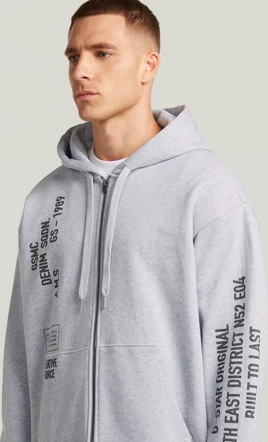 G-Star RAW Stencil Relaxed Zip Hoodie Meerkleurig Heren - Foto 4