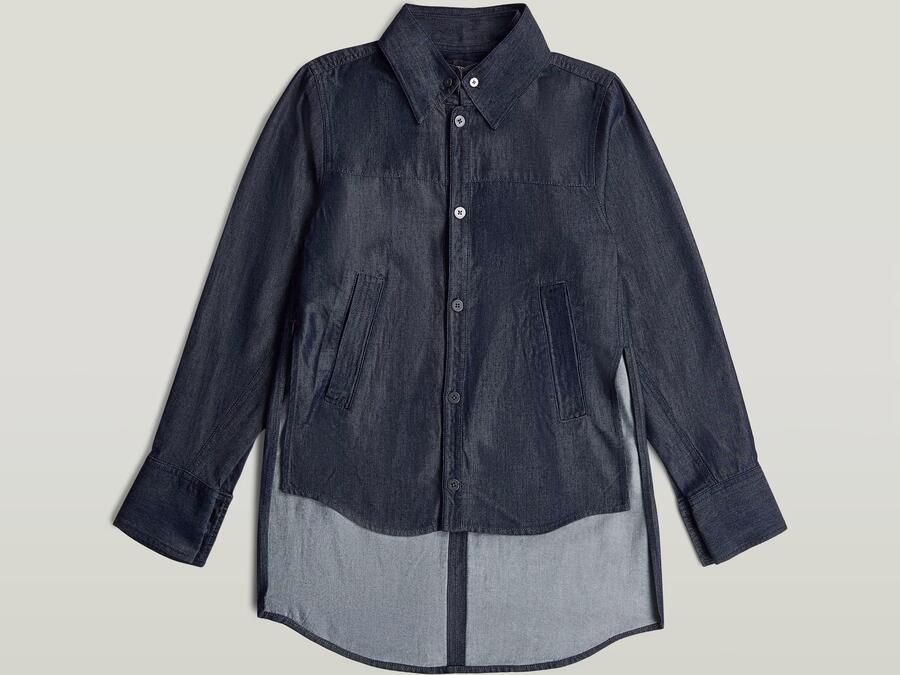 G-Star RAW Step Hem Pocket Overhemd Donkerblauw Dames - Foto 4