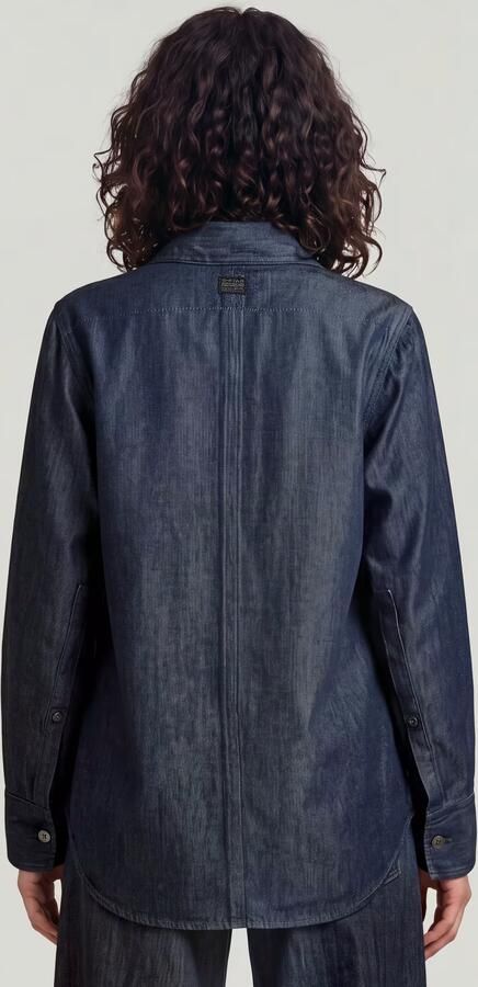 G-Star RAW Step Hem Pocket Overhemd Donkerblauw Dames - Foto 6