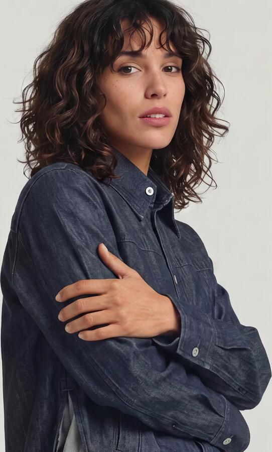 G-Star RAW Step Hem Pocket Overhemd Donkerblauw Dames - Foto 5