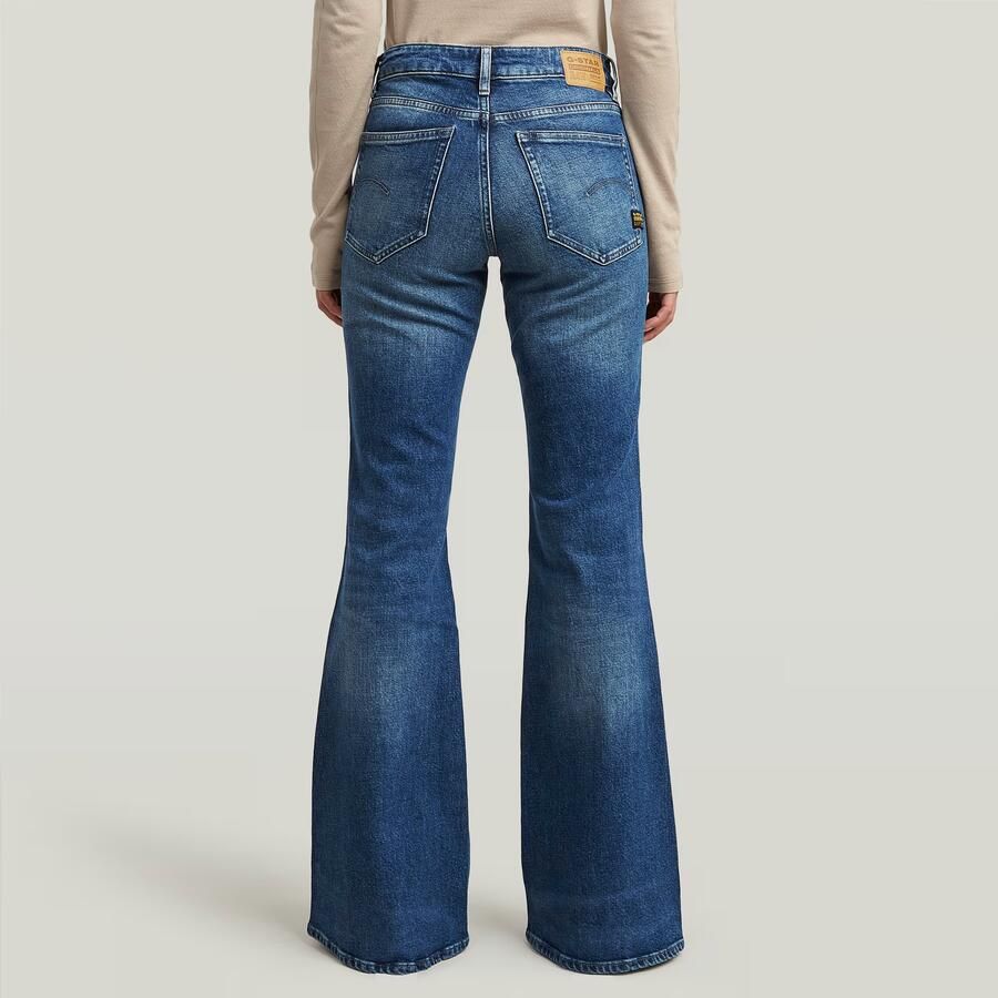 G-Star RAW Stevey Flare Jeans Midden blauw Dames