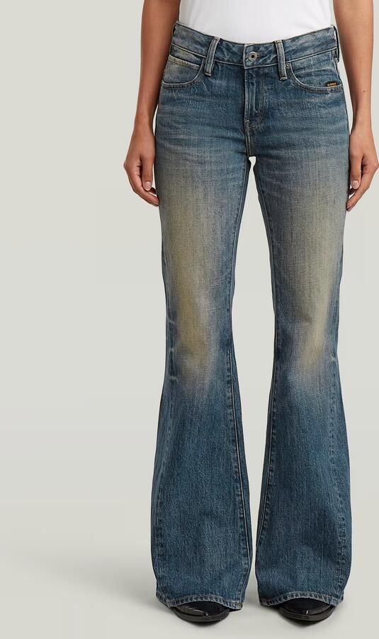 G-Star RAW Stevey Flare Jeans Donkerblauw Dames