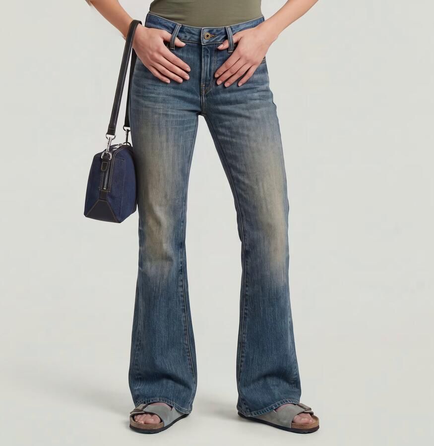 G-Star RAW Stevey Flare Jeans Donkerblauw Dames - Foto 4