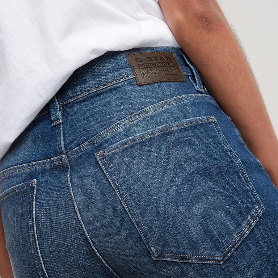 G-Star RAW Strace Straight Jeans Donkerblauw Dames - Foto 4