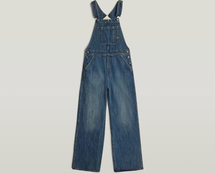 G-Star RAW Straight Leg Tuinbroek Donkerblauw Dames - Foto 3