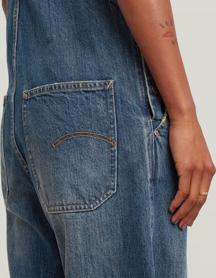 G-Star RAW Straight Leg Tuinbroek Donkerblauw Dames - Foto 4