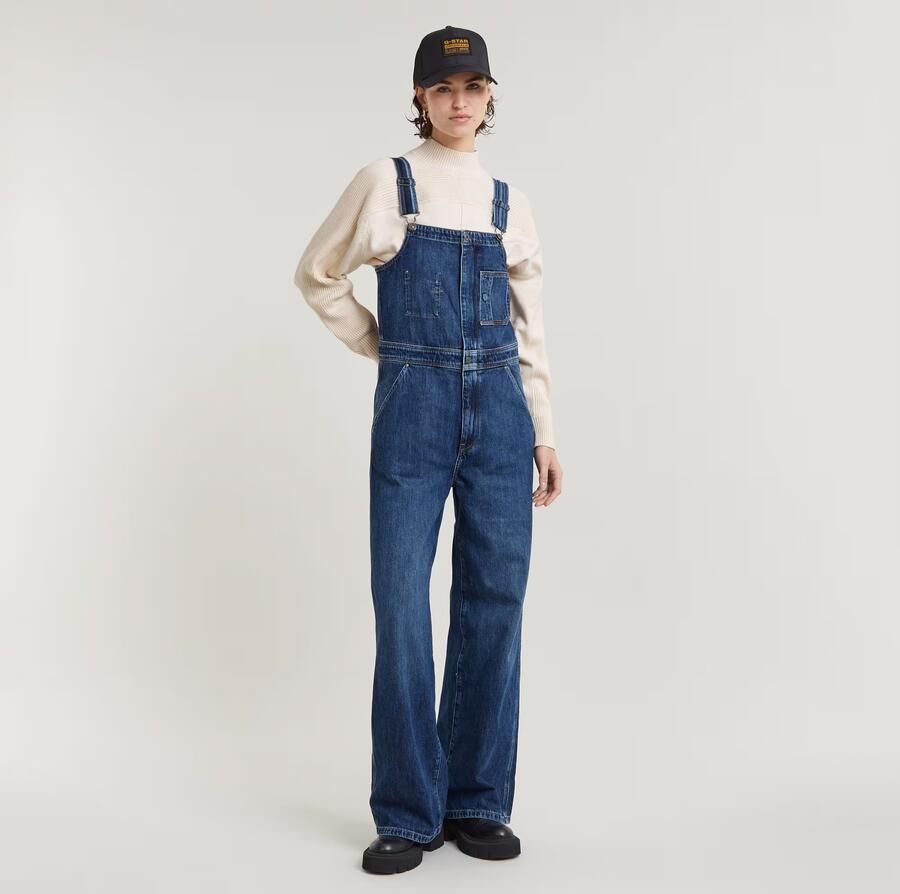 G-Star Raw Straight fit tuinbroek met borstzakken model 'Dungaree'