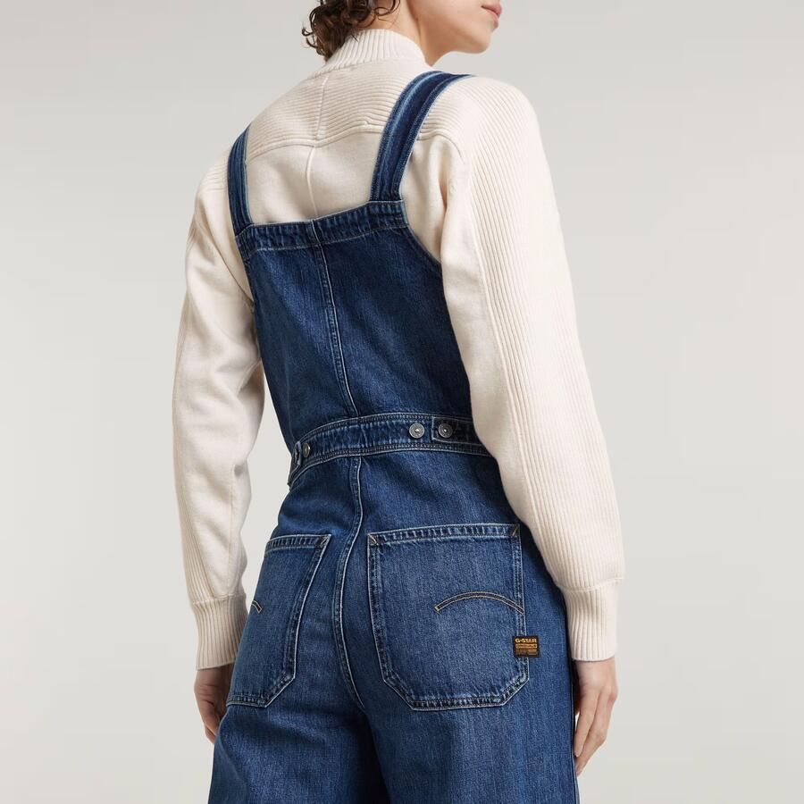 G-Star Raw Straight fit tuinbroek met borstzakken model 'Dungaree' - Foto 3