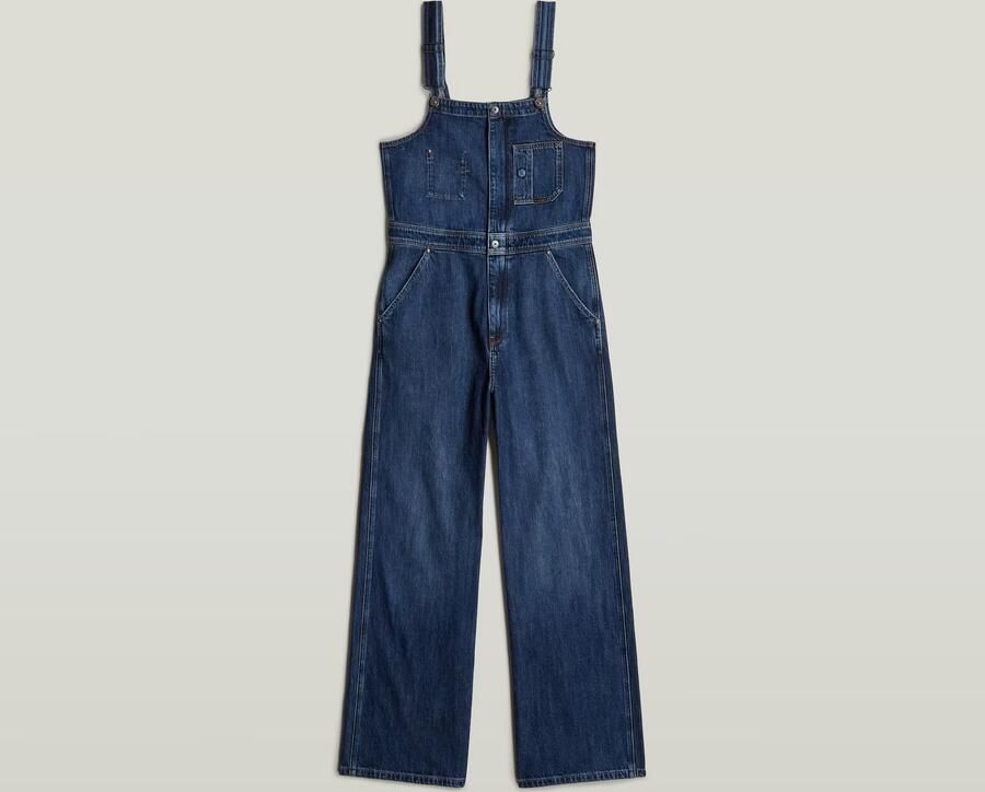 G-Star Raw Straight fit tuinbroek met borstzakken model 'Dungaree' - Foto 7