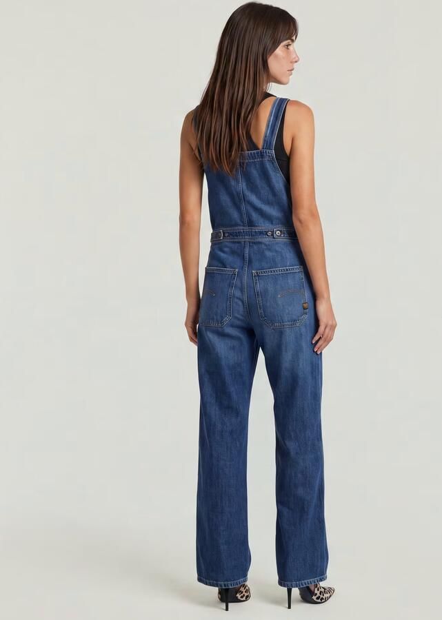 G-Star Raw Straight fit tuinbroek met borstzakken model 'Dungaree' - Foto 11