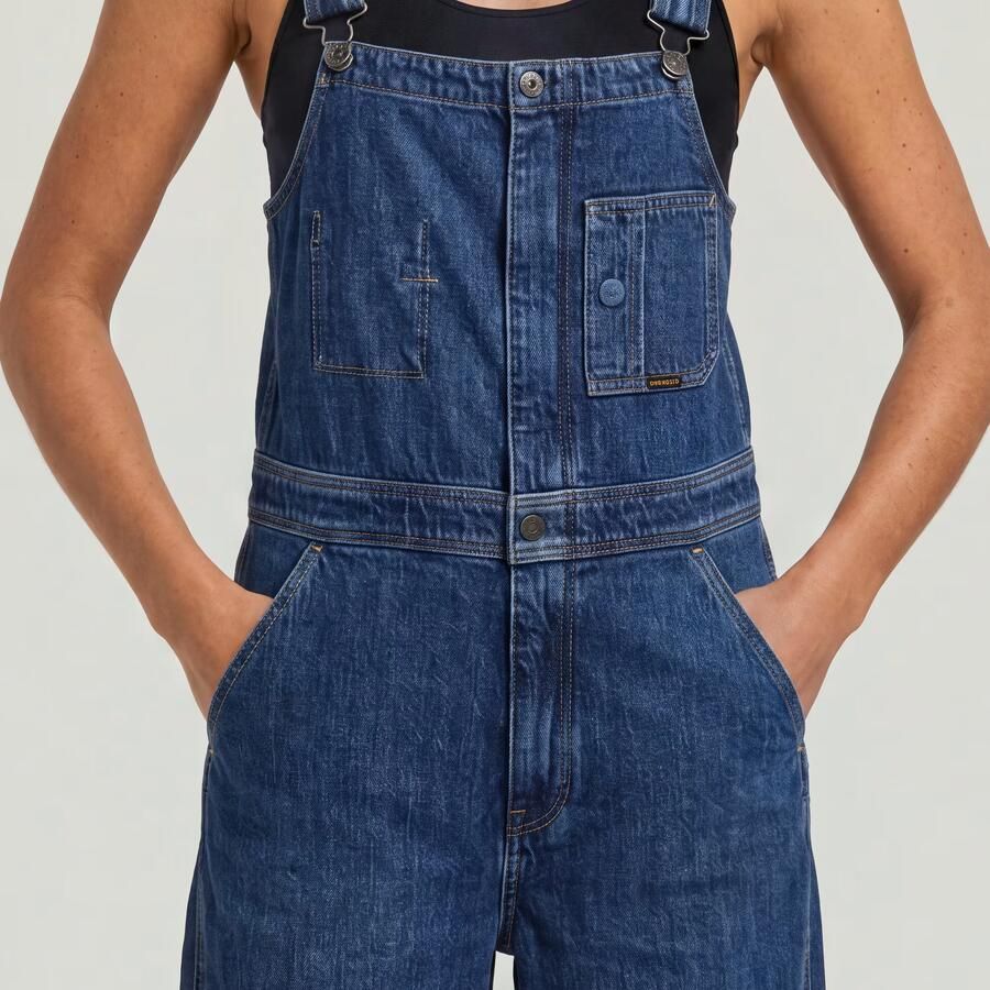G-Star Raw Straight fit tuinbroek met borstzakken model 'Dungaree' - Foto 7