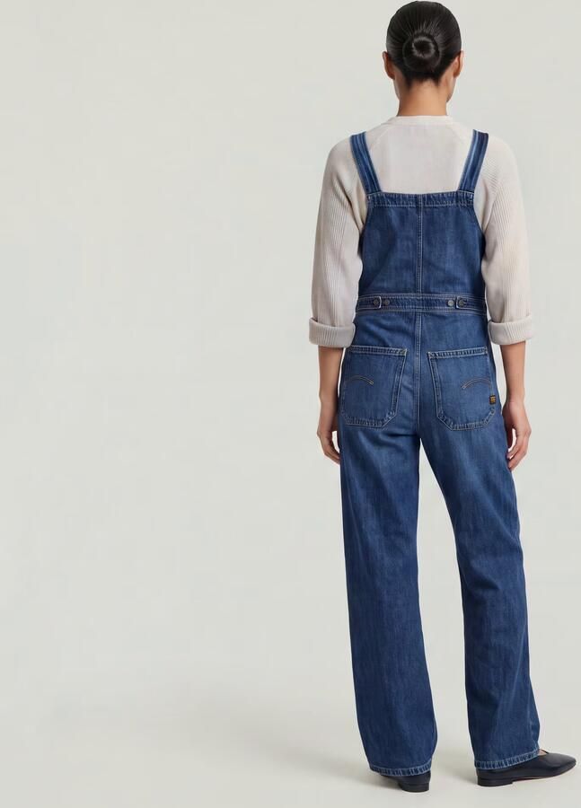G-Star Raw Straight fit tuinbroek met borstzakken model 'Dungaree' - Foto 6