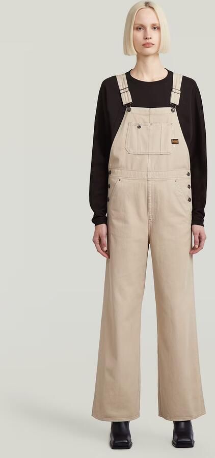 G-Star RAW Straight Tuinbroek Beige Dames