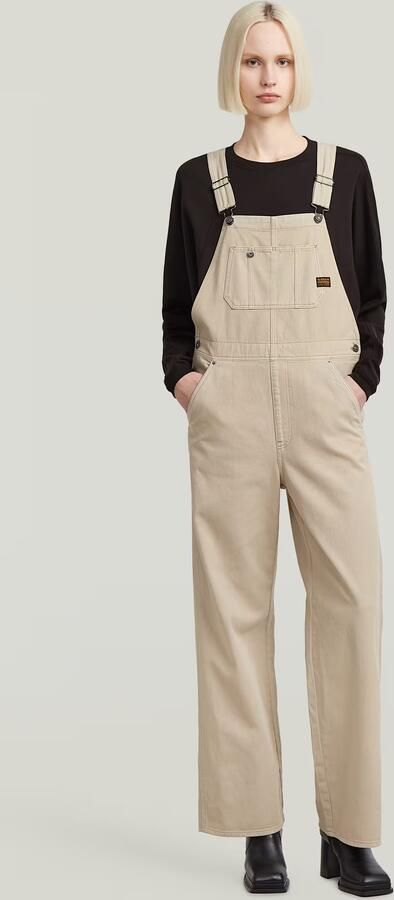 G-Star RAW Straight Tuinbroek Beige Dames - Foto 5