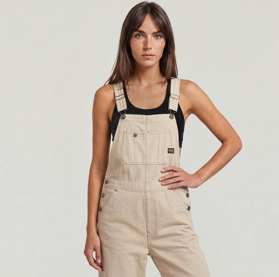 G-Star RAW Straight Tuinbroek Beige Dames - Foto 4