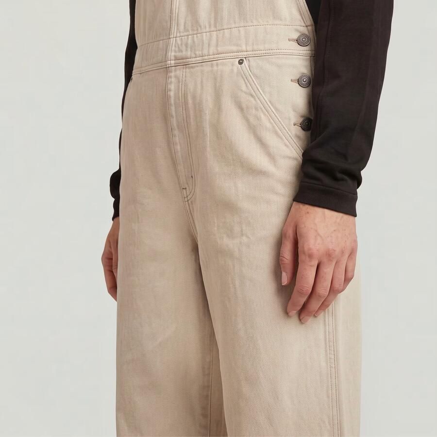 G-Star RAW Straight Tuinbroek Beige Dames - Foto 3