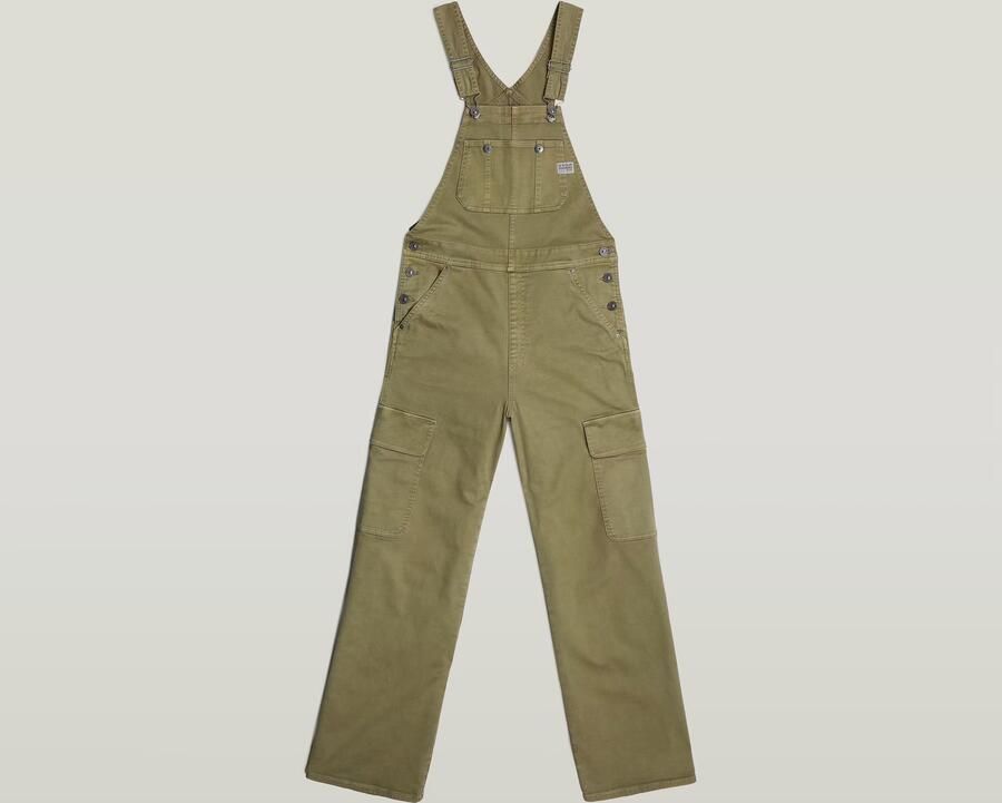 G-Star RAW Straight Tuinbroek Groen Dames - Foto 6