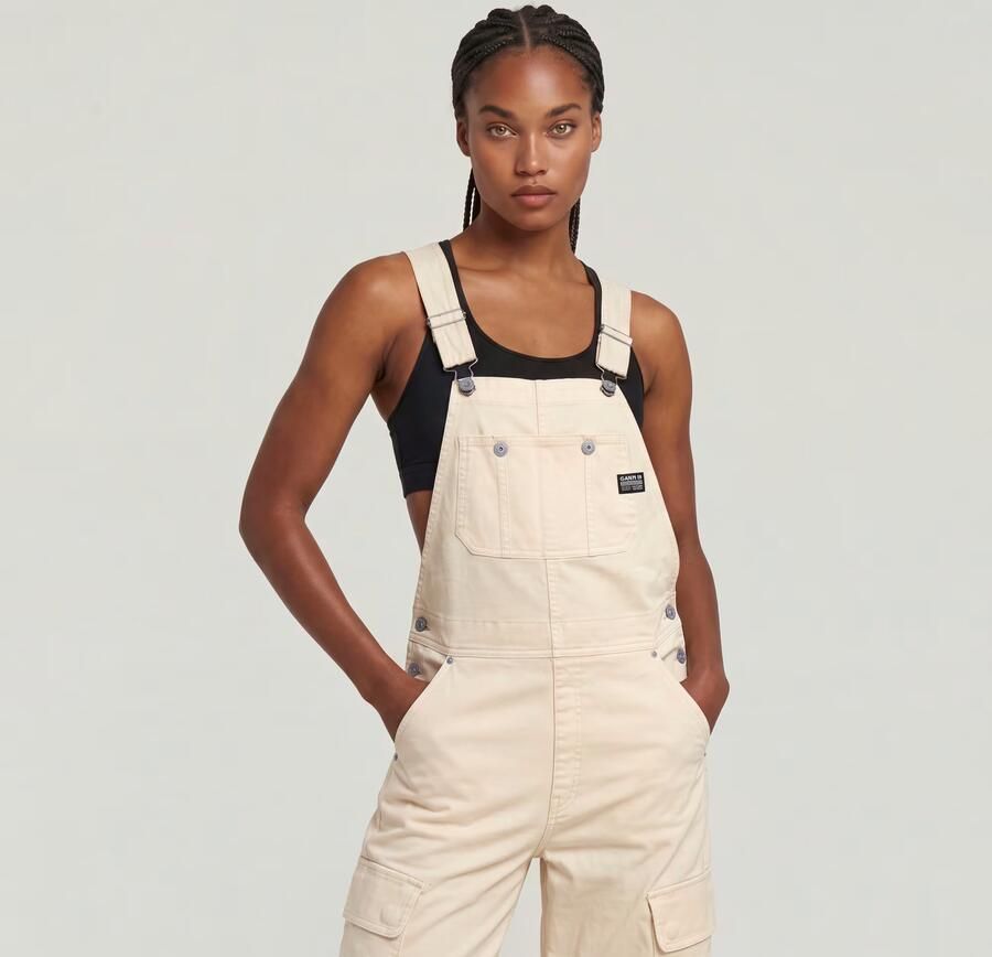 G-Star RAW Straight Tuinbroek Roze Dames - Foto 4