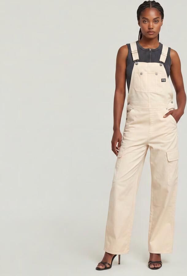 G-Star RAW Straight Tuinbroek Roze Dames - Foto 6