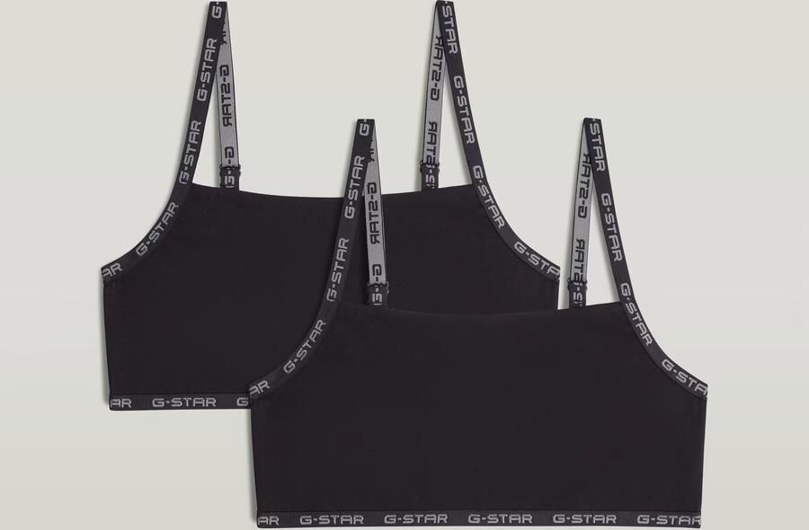 G-Star RAW Strappy Bralette Set van 2 Zwart Dames