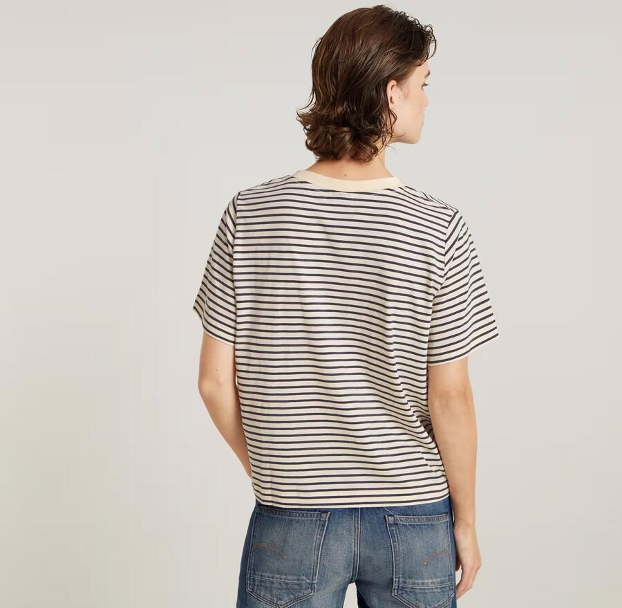 G-Star RAW Stripe Boxy Top Meerkleurig Dames - Foto 3