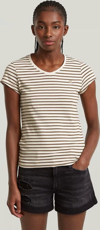 G-Star RAW Stripe Eyben Slim V 2.0 T-Shirt Meerkleurig Dames