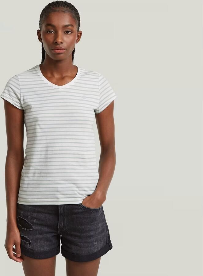 G-Star RAW Stripe Eyben Slim V 2.0 T-Shirt Meerkleurig Dames