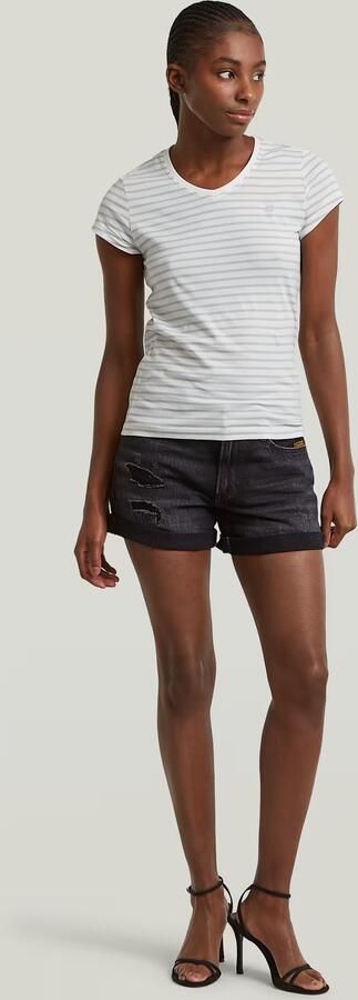G-Star RAW Stripe Eyben Slim V 2.0 T-Shirt Meerkleurig Dames - Foto 7