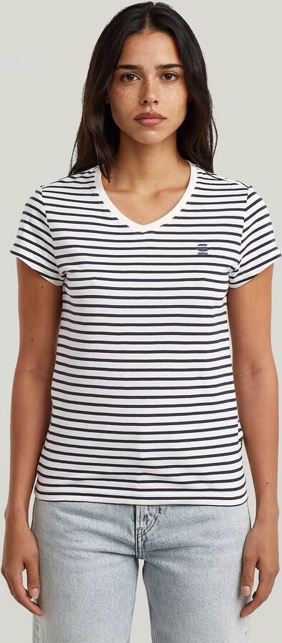 G-Star RAW Stripe Eyben Slim V 2.0 T-Shirt Meerkleurig Dames