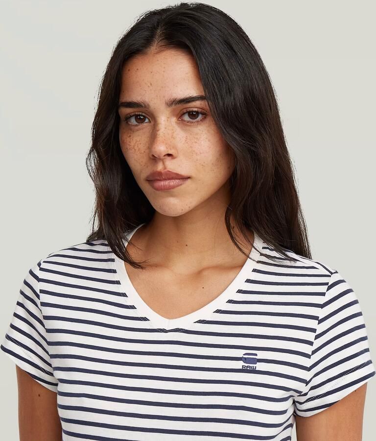 G-Star RAW Stripe Eyben Slim V 2.0 T-Shirt Meerkleurig Dames - Foto 3