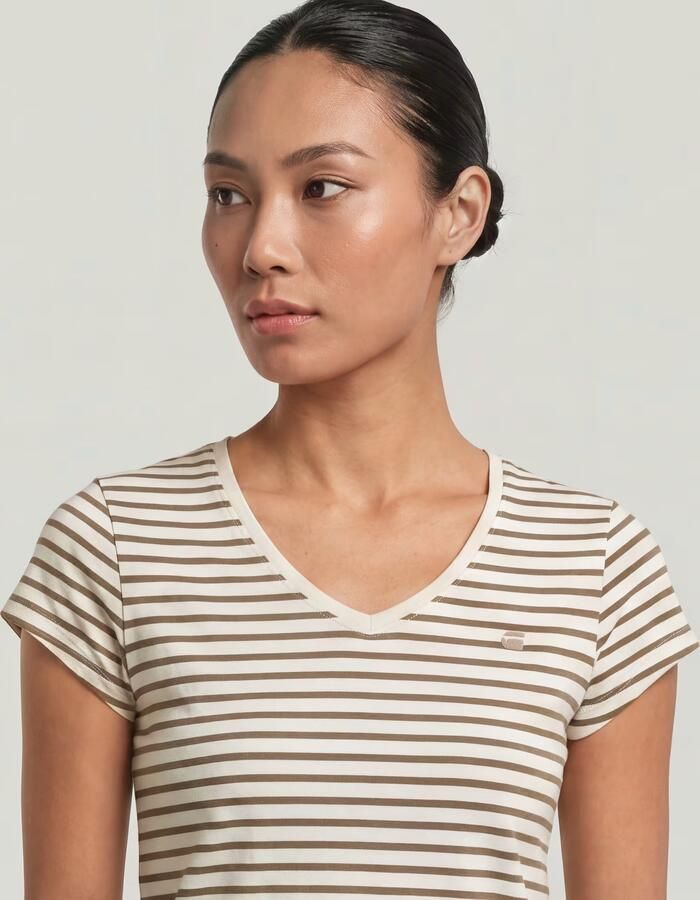 G-Star RAW Stripe Eyben Slim V 2.0 T-Shirt Meerkleurig Dames - Foto 3