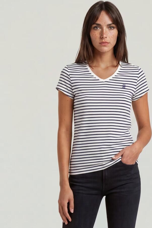 G-Star RAW Stripe Eyben Slim V 2.0 T-Shirt Meerkleurig Dames - Foto 3
