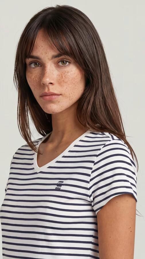 G-Star RAW Stripe Eyben Slim V 2.0 T-Shirt Meerkleurig Dames - Foto 5