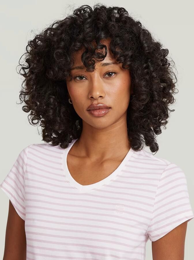 G-Star RAW Stripe Eyben Slim V 2.0 T-Shirt Roze Dames - Foto 5