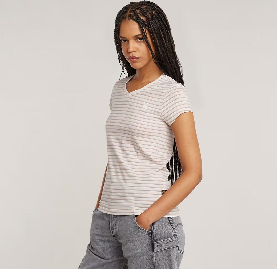 G-Star Raw Slim fit T-shirt met streepmotief model 'Stripe eyben' - Foto 7