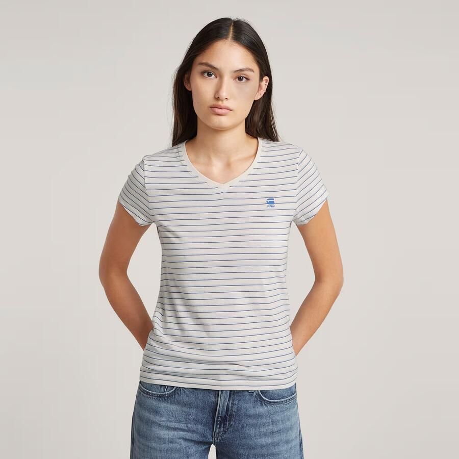 G-Star Raw Slim fit T-shirt met streepmotief model 'Stripe eyben' - Foto 10