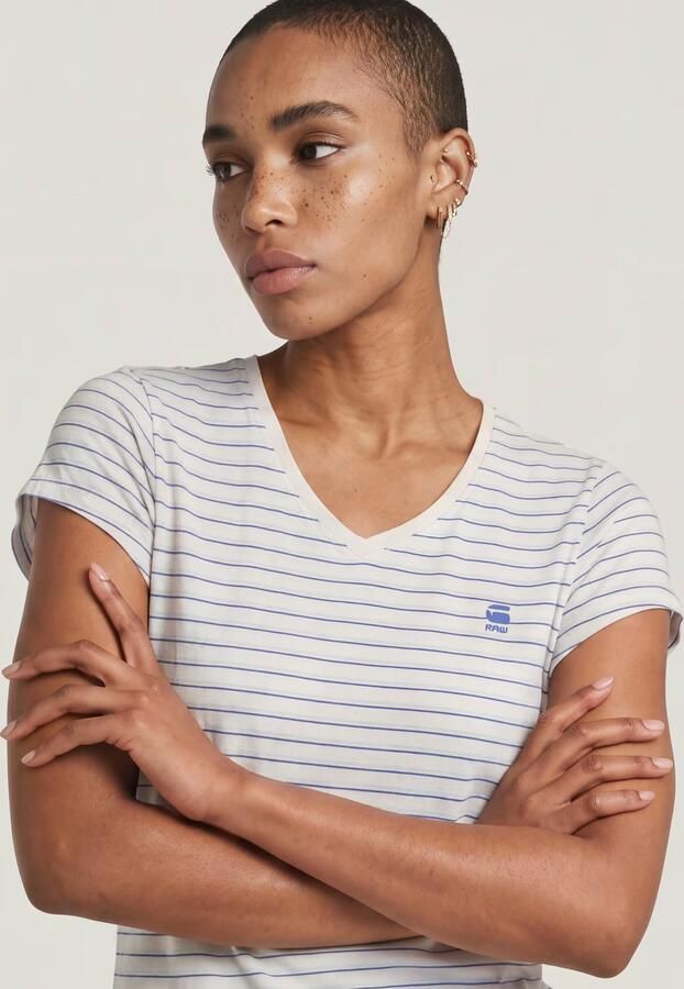 G-Star Raw Slim fit T-shirt met streepmotief model 'Stripe eyben' - Foto 12