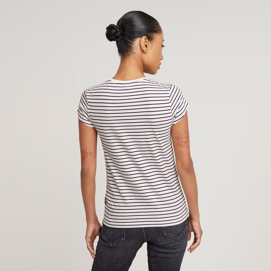 G-Star RAW Stripe Eyben Slim V-Hals Top 2.0 Meerkleurig Dames