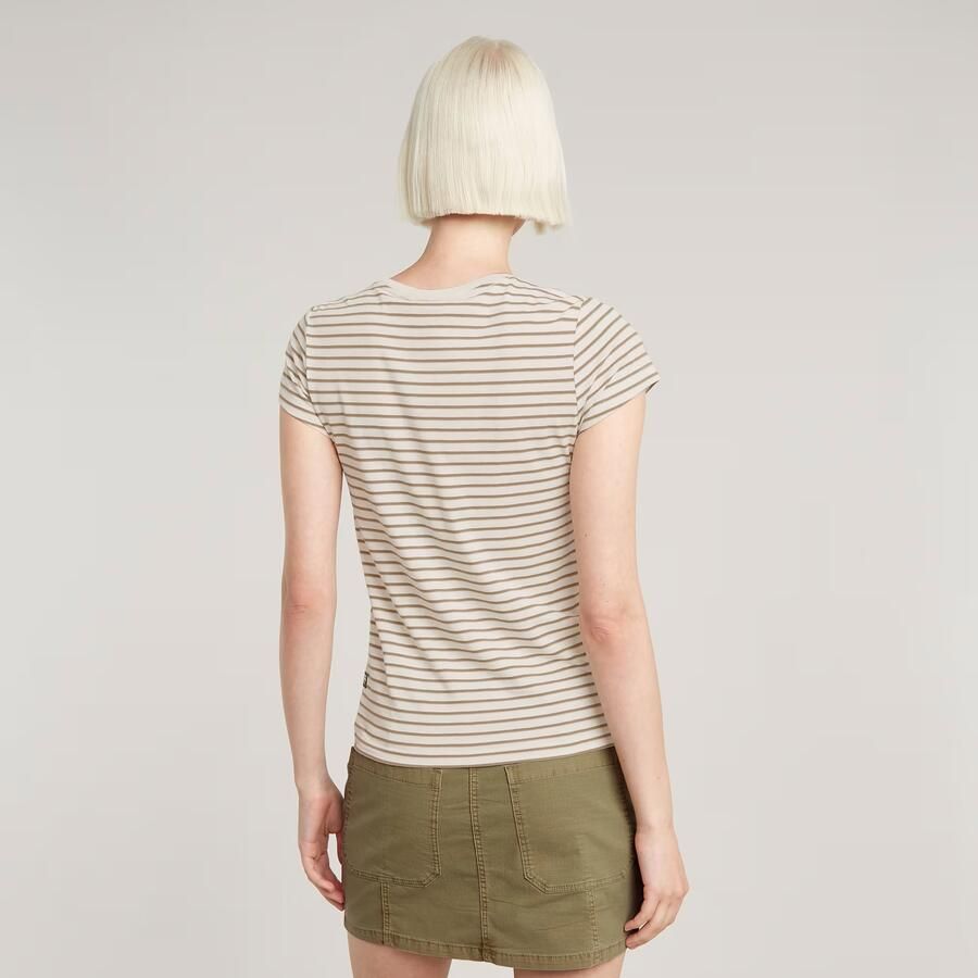 G-Star RAW Stripe Eyben Slim V-Hals Top 2.0 Meerkleurig Dames