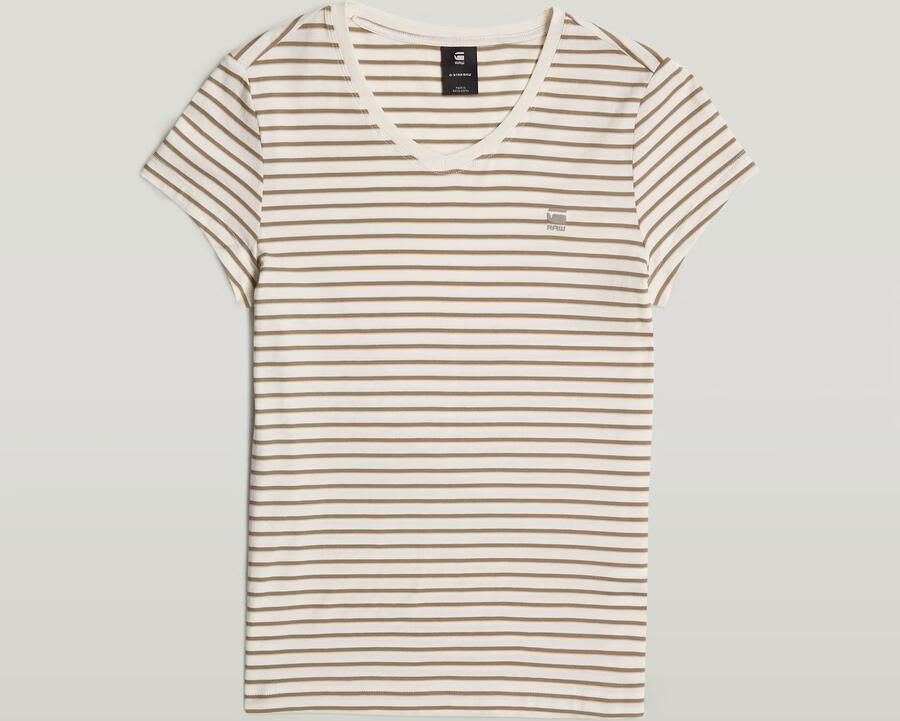 G-Star RAW Stripe Eyben Slim V-Hals Top 2.0 Meerkleurig Dames - Foto 9
