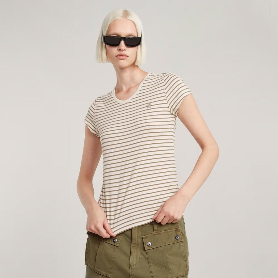 G-Star RAW Stripe Eyben Slim V-Hals Top 2.0 Meerkleurig Dames - Foto 6