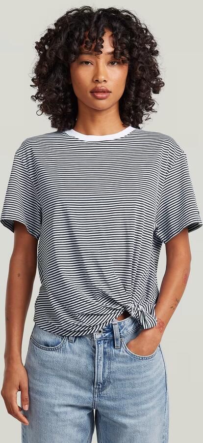 G-Star Raw relaxed fit T-shirt van puur katoen met geknoopte zoom - Foto 6