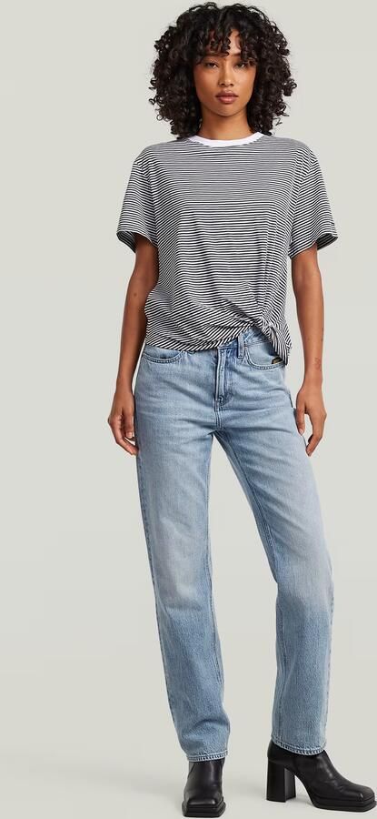 G-Star Raw relaxed fit T-shirt van puur katoen met geknoopte zoom - Foto 10
